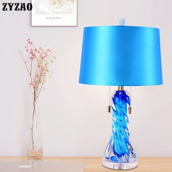 Designer Simple Blue Living Room Table Lamp Crystal Children's Room Bedroom Bedside Lamp Luxury Creative Modern Led Table Lights
Designer Simple Blue Living Room Table Lamp Crystal Children's Room Bedroom Bedside Lamp Luxury Creative Modern Led Table Lights