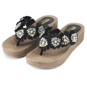 Women Breathable Lightweight Sandal Thick-Soled Wear-Resistant Flower Flip Flops Non-slip Flat Soft Shoes Outdoor Sandal Ladies
Women Breathable Lightweight Sandal Thick-Soled Wear-Resistant Flower Flip Flops Non-slip Flat Soft Shoes Outdoor Sandal Ladies