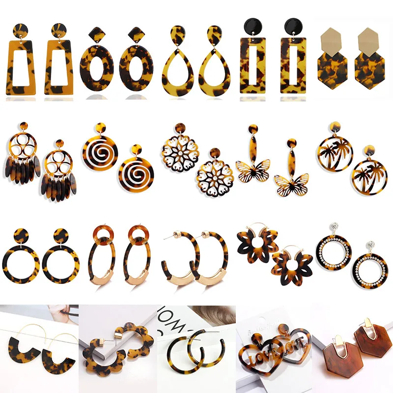 Women Big Geometric Round Square Acrylic Acetate Earrings Boho Brown Leopard Hanging Drop Dangle Pendientes Earrings For Women
Women Big Geometric Round Square Acrylic Acetate Earrings Boho Brown Leopard Hanging Drop Dangle Pendientes Earrings For Women