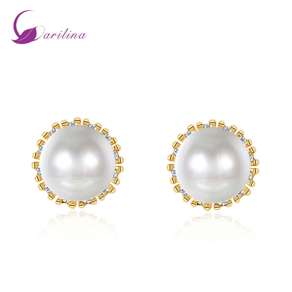 Fashion 2017 New Brand designer Gold Stud earrings Cute jewelry Pearl and White Cubic Zirconia Gift Party Wedding earrings E2076
Fashion 2017 New Brand designer Gold Stud earrings Cute jewelry Pearl and White Cubic Zirconia Gift Party Wedding earrings E2076