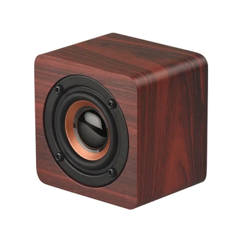 

Q1 Portable Speakers Wooden Bluetooth Speaker Wireless Subwoofer Bass Powerful Sound Bar Music Speakers for Smartphone Laptop
