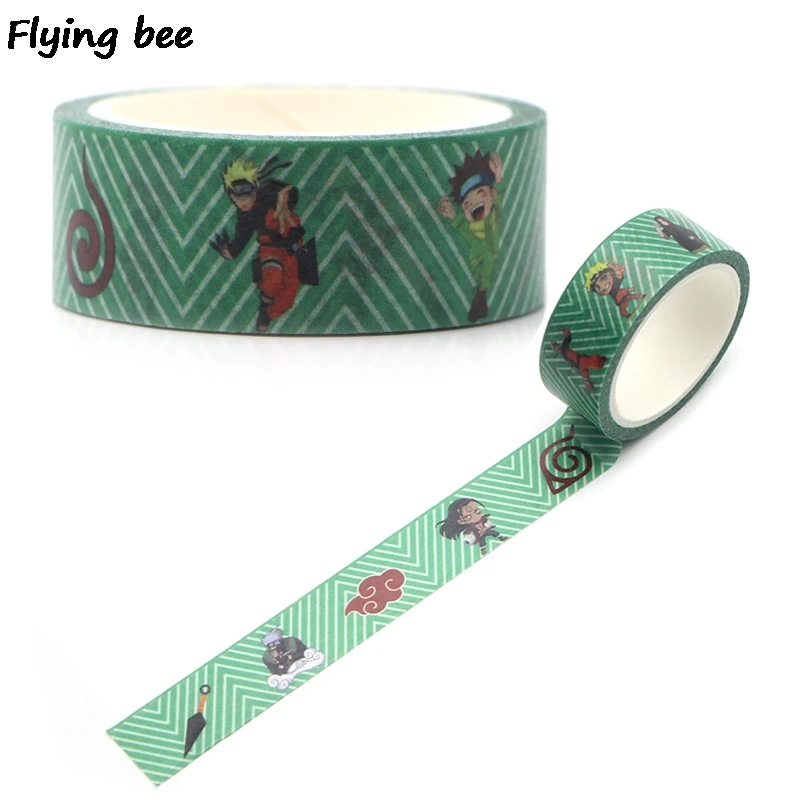 Flyingbee 15mmX5m Paper Washi Tape Anime Adhesive Tape DIY Scrapbooking Sticker Cool Label Masking Tape X0326
Flyingbee 15mmX5m Paper Washi Tape Anime Adhesive Tape DIY Scrapbooking Sticker Cool Label Masking Tape X0326