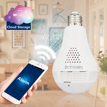 CTVMAN Security Camera Wifi Cloud Panoramic Bulb Cameras Dome HD 1080P Fisheye 360 Video Surveillance Wireless IP Camera Webcam
CTVMAN Security Camera Wifi Cloud Panoramic Bulb Cameras Dome HD 1080P Fisheye 360 Video Surveillance Wireless IP Camera Webcam
