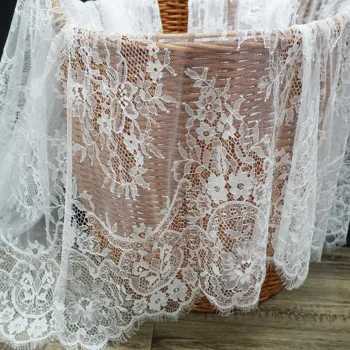 Subtle lady dress diy lace fabric 3 meters/piece Eyelash french lace dress tissue in stock Off white & black factory price
Subtle lady dress diy lace fabric 3 meters/piece Eyelash french lace dress tissue in stock Off white & black factory price