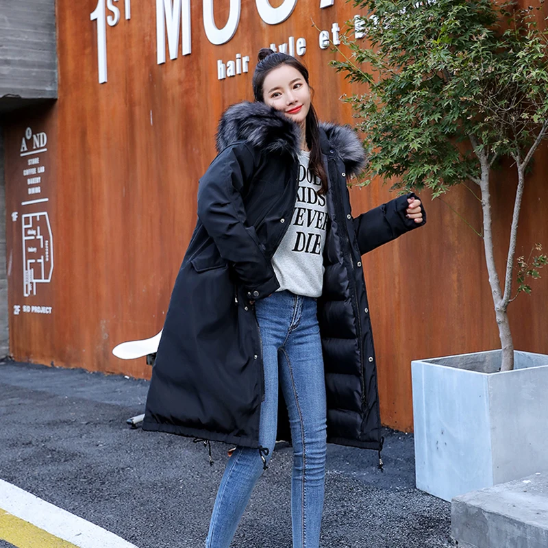 Thicken Parkas Cotton Coat Women Winter Parka Jackets Long Hooded Warm Big Fur Collar Loose Outwear Pregnant women can wear
Thicken Parkas Cotton Coat Women Winter Parka Jackets Long Hooded Warm Big Fur Collar Loose Outwear Pregnant women can wear