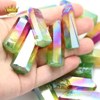 Newest ! 10pcs/lot Gradient Color Natural Quartz Crystal Half Hole Stick Points Pendants,Raw Crystals Faceted Spike Beads YS08
Newest ! 10pcs/lot Gradient Color Natural Quartz Crystal Half Hole Stick Points Pendants,Raw Crystals Faceted Spike Beads YS08