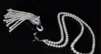 Beautiful 7-8mm natural south seas white pearl necklace 20inch leopard tassel Clasp
Beautiful 7-8mm natural south seas white pearl necklace 20inch leopard tassel Clasp