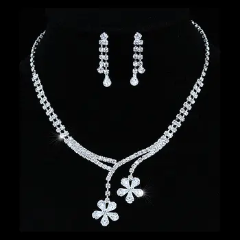 Bridal Wedding Party Quality Flower Crystal Necklace Earrings Set Bridesmaid Jewelry CS1186
Bridal Wedding Party Quality Flower Crystal Necklace Earrings Set Bridesmaid Jewelry CS1186