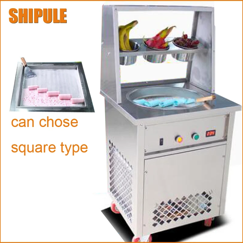 Image NSF CE new update fried ice cream roll machine sneeze guards cover  fry ice machine ice cream plate