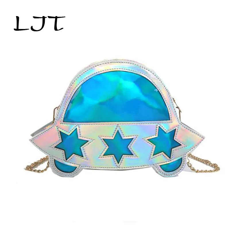 LJT 2019 Summer New Creative Laser Spaceship Messenger Bag Funny Reflective Personality Shoulder Bag for Girls Clutch Purse Bag
LJT 2019 Summer New Creative Laser Spaceship Messenger Bag Funny Reflective Personality Shoulder Bag for Girls Clutch Purse Bag