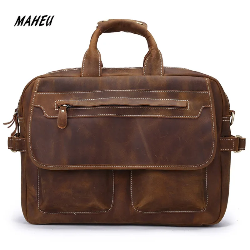 Crazy Horse Genuine Leather Briefcase for Men Cowhide Double Layer Handbags High Quality Business Tote Bags Male Laptop Bags
Crazy Horse Genuine Leather Briefcase for Men Cowhide Double Layer Handbags High Quality Business Tote Bags Male Laptop Bags