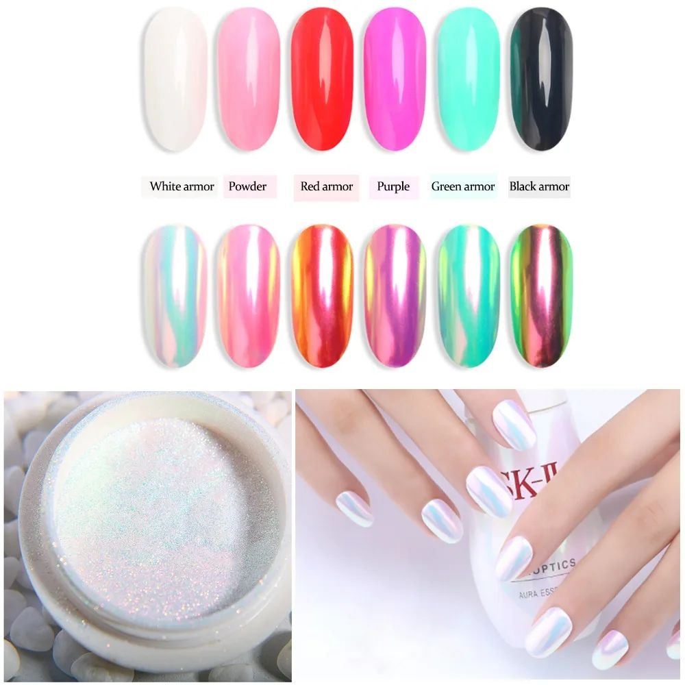 Neon Mirror Powder Aurora Pigment Glitter Mermaid Rainbow Chrome Powder Nail Mermaid DIY for Different color Nail polish
Neon Mirror Powder Aurora Pigment Glitter Mermaid Rainbow Chrome Powder Nail Mermaid DIY for Different color Nail polish