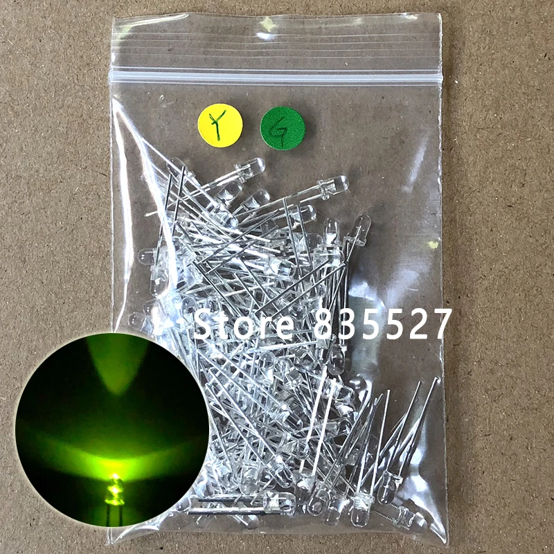 100PCS/LOT F3 3MM Round Ordinary Green ( Yellow - Green ) LED Light-emitting Diodes Water Clear For DIY Light lamp beads DIP
100PCS/LOT F3 3MM Round Ordinary Green ( Yellow - Green ) LED Light-emitting Diodes Water Clear For DIY Light lamp beads DIP