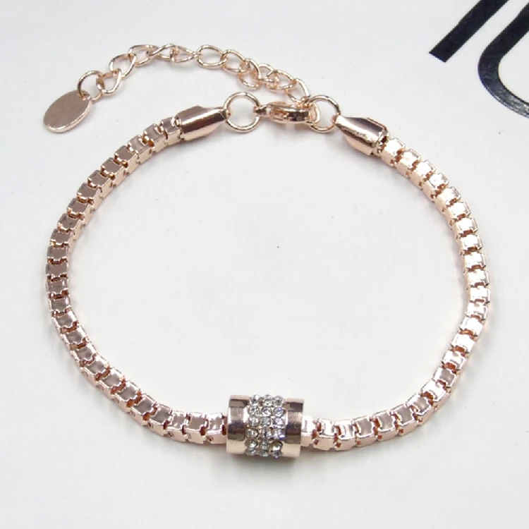 New Fashion Simple Zircon Rhinestone Bracelets Europe And America Rose Gold Bracelet Jewelry | Украшения и аксессуары