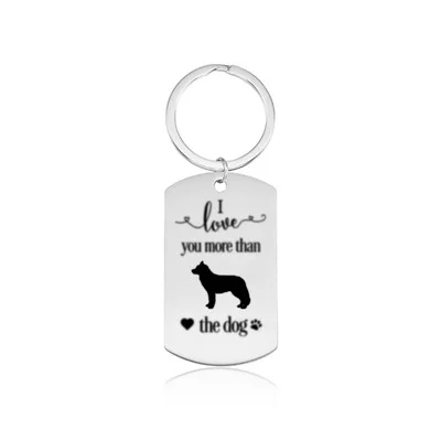 New I love you more than the dog Keychains Silver Color Stainless Steel Siberian Husky Key Chains Keyrings
New I love you more than the dog Keychains Silver Color Stainless Steel Siberian Husky Key Chains Keyrings