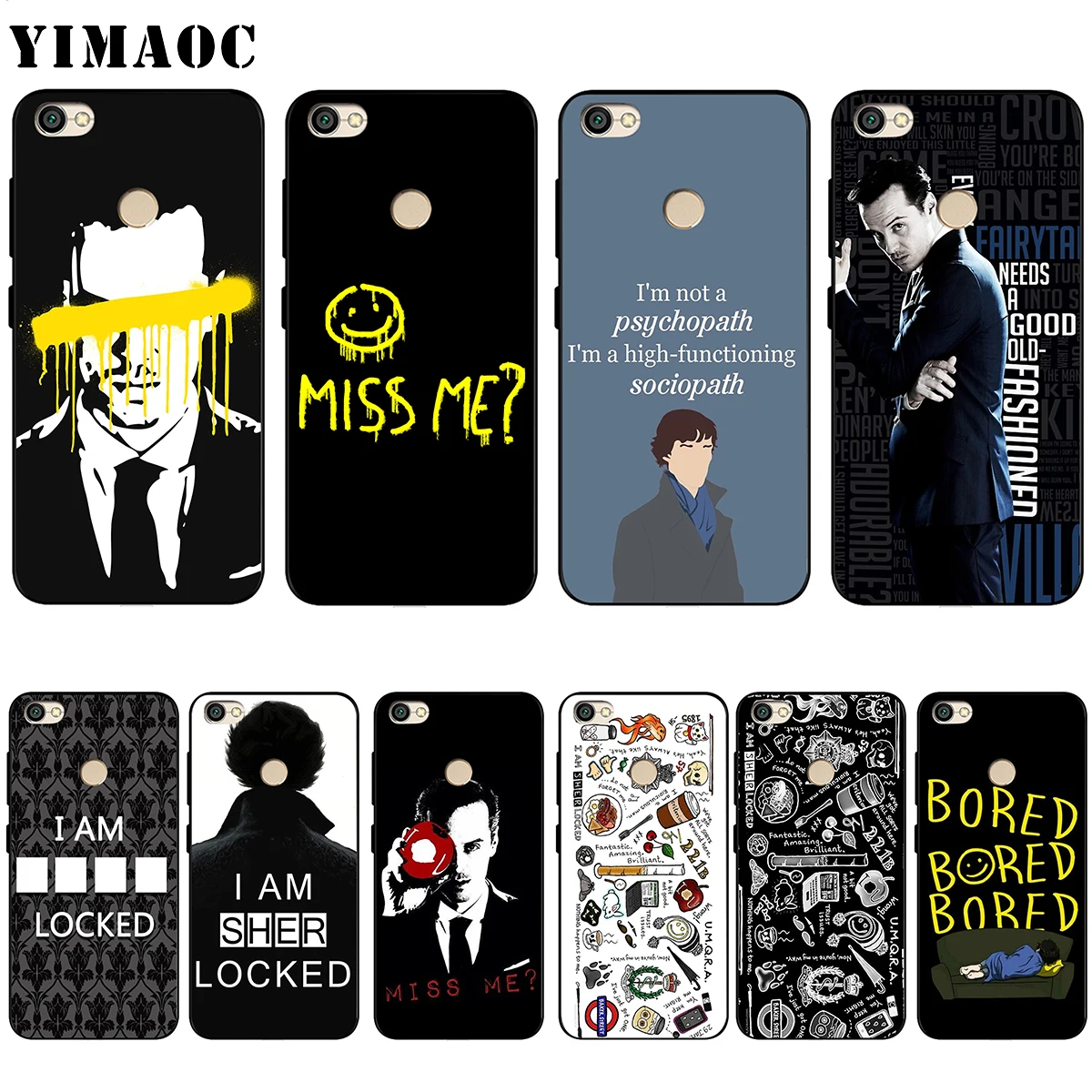 YIMAOC Sherlock Moriartee 221B Silicone Case for Xiaomi Redmi Note 4 4x 4a 5 5a 6 8 Pro Prime Plus
YIMAOC Sherlock Moriartee 221B Silicone Case for Xiaomi Redmi Note 4 4x 4a 5 5a 6 8 Pro Prime Plus