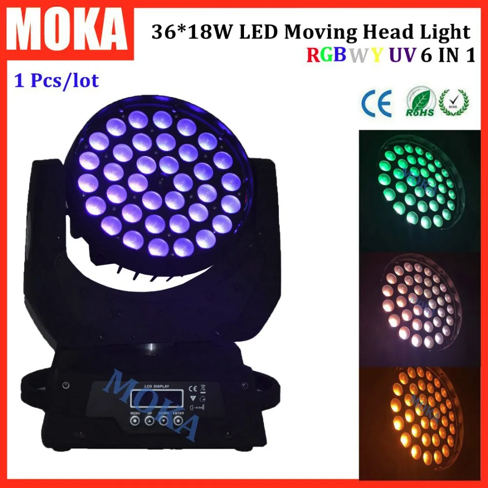 1 Pcs/lot 36*18W beam moving head light RGBWY UV 6in1 zoom led wash moving head light for dj stage touch screen
1 Pcs/lot 36*18W beam moving head light RGBWY UV 6in1 zoom led wash moving head light for dj stage touch screen