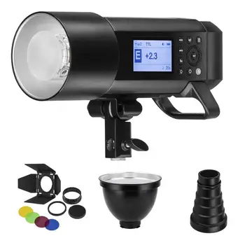Godox AD400Pro 400ws GN72 Flash TTL 1/8000 HSS With Long Focus Reflector SN-04 Snoot BD-08 Barndoor for DSLR Cameras
Godox AD400Pro 400ws GN72 Flash TTL 1/8000 HSS With Long Focus Reflector SN-04 Snoot BD-08 Barndoor for DSLR Cameras