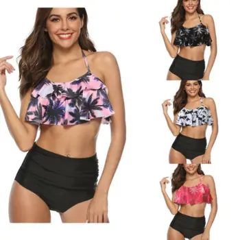Hirigin Women High Waisted Ruffle Floral Off the Shoulder Bikini Beachwear Bathing Swimsuit
Hirigin Women High Waisted Ruffle Floral Off the Shoulder Bikini Beachwear Bathing Swimsuit