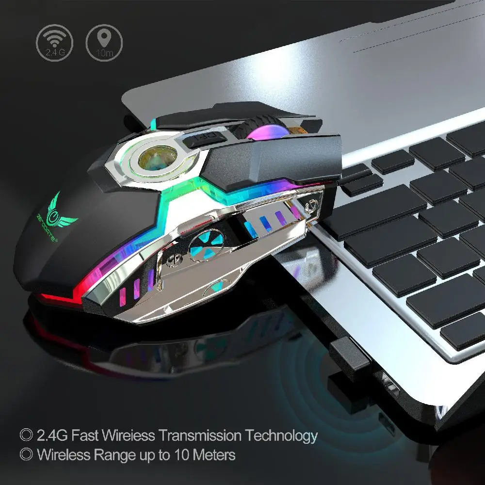 BEESCLOVER Rechargeable Wireless Mouse Silent Ergonomic Gaming Mouse RGB Backlight for Laptop Computer rechargeable battery r25
BEESCLOVER Rechargeable Wireless Mouse Silent Ergonomic Gaming Mouse RGB Backlight for Laptop Computer rechargeable battery r25