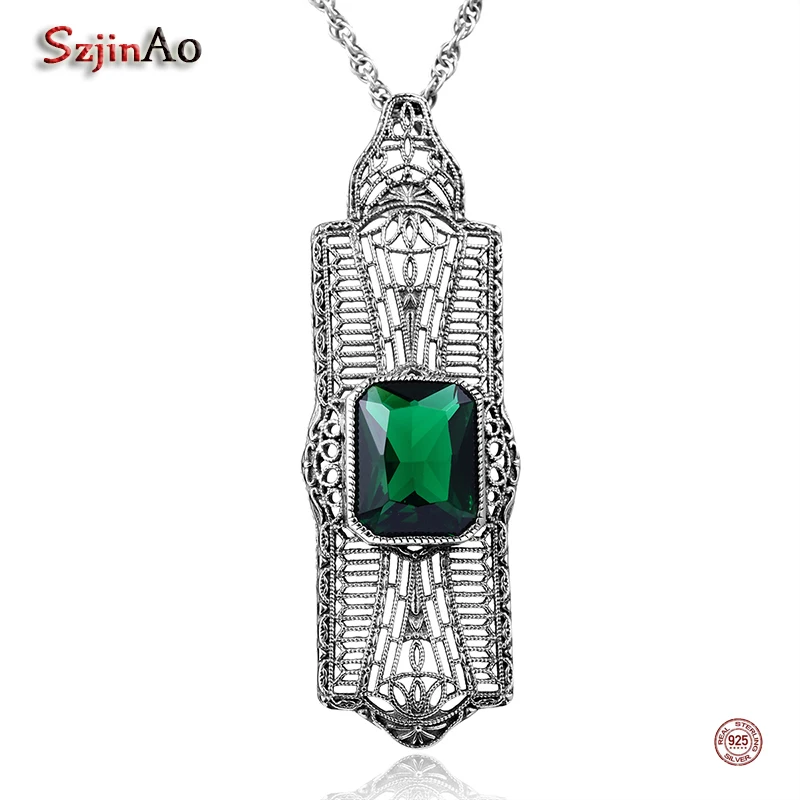 Szjinao Square Charm Pendants For Necklace Green Emerald Women Jewelry Making Christmas 925 Sterling Silver Vintage Pendant
Szjinao Square Charm Pendants For Necklace Green Emerald Women Jewelry Making Christmas 925 Sterling Silver Vintage Pendant