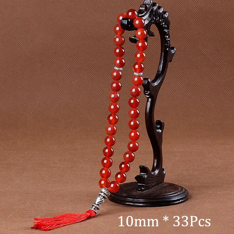 10mm Natural Stone Red Agates Bracelets Tassel Pendant 33 Prayer Beads Islamic Muslim Tasbih Allah Mohammed Rosary For Women Men
10mm Natural Stone Red Agates Bracelets Tassel Pendant 33 Prayer Beads Islamic Muslim Tasbih Allah Mohammed Rosary For Women Men