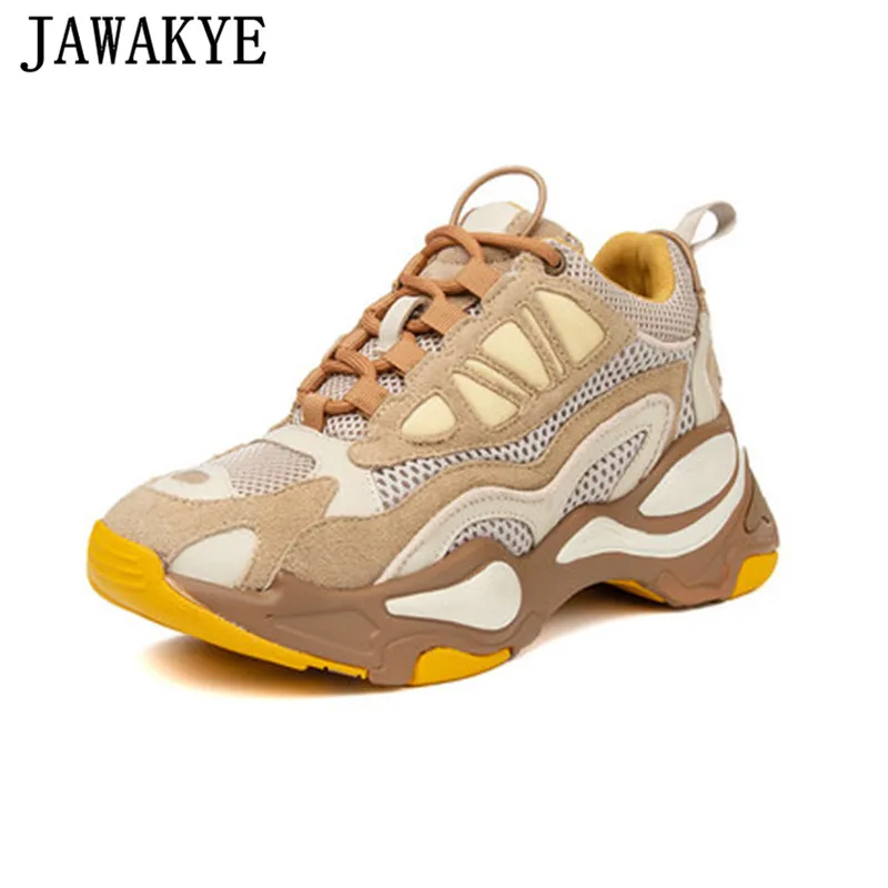 New Arrival Mixed Color Daddy Shoes Woman Genuine Leather Lace Up Flat Shoes Fashion Mesh Platform Sneakers Casual Shoes Female
New Arrival Mixed Color Daddy Shoes Woman Genuine Leather Lace Up Flat Shoes Fashion Mesh Platform Sneakers Casual Shoes Female