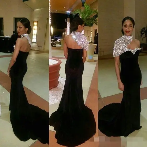 Robe de soiree longue 2017 Luxury Beaded One-shoulder Mermaid Long Evening dresses High Neck Black Prom Gown Vestido de noche
Robe de soiree longue 2017 Luxury Beaded One-shoulder Mermaid Long Evening dresses High Neck Black Prom Gown Vestido de noche