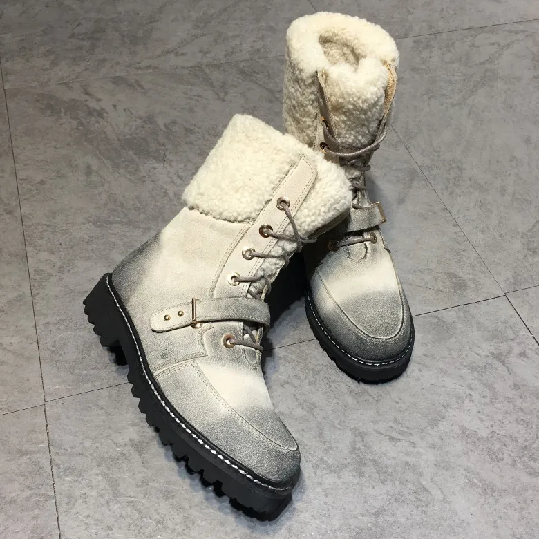Sapato Feminino Brand Women Boots Front Lace Up Women Shoes Belt Buckle Design Mid-calf Boots Warm Fur Winter Snow Boots Retro
Sapato Feminino Brand Women Boots Front Lace Up Women Shoes Belt Buckle Design Mid-calf Boots Warm Fur Winter Snow Boots Retro