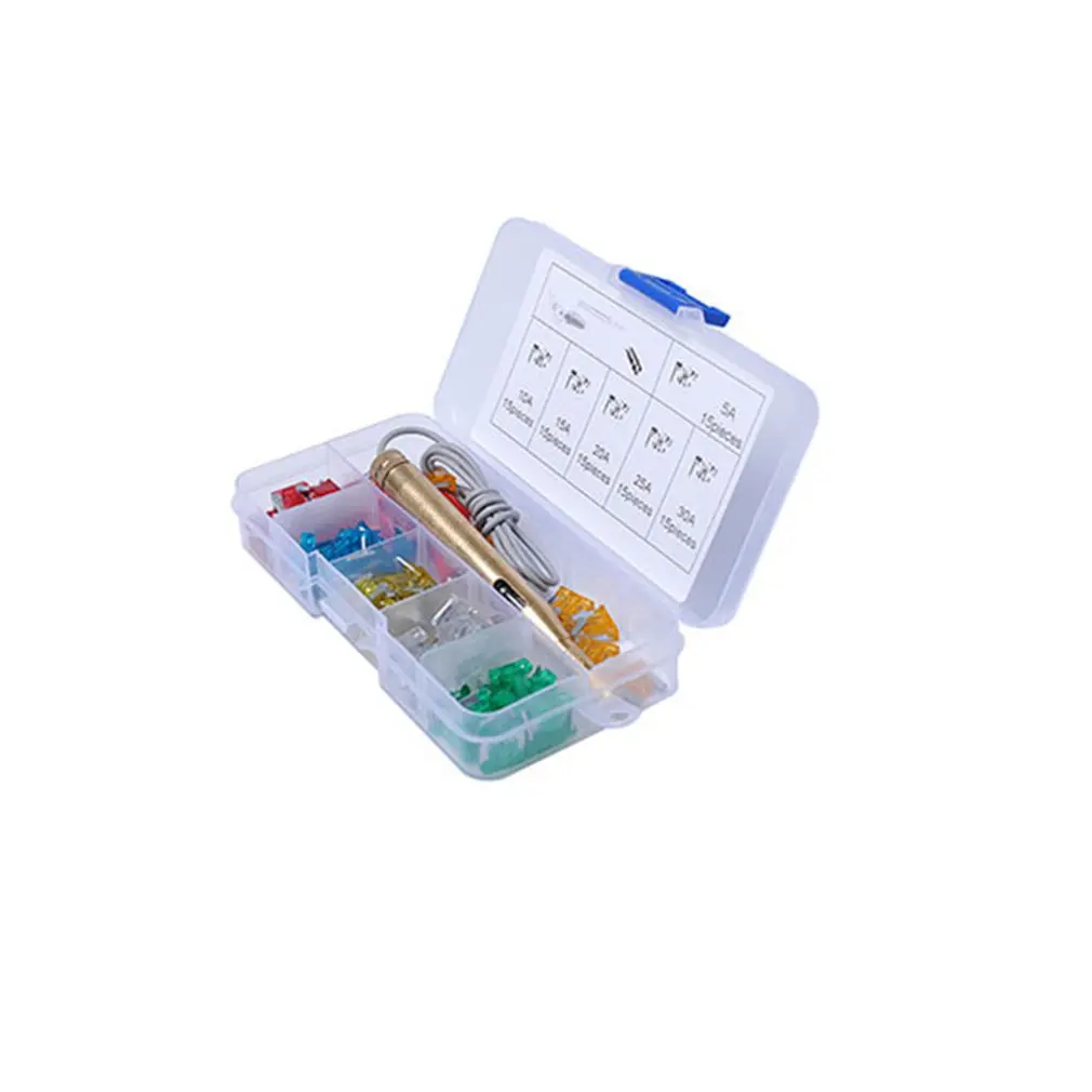 90Pcs Mini Fuses Auto Replacement Parts Assorted Car Boat Vehicle Insurance Tablets with Puller and Copper Measuring Pencil
90Pcs Mini Fuses Auto Replacement Parts Assorted Car Boat Vehicle Insurance Tablets with Puller and Copper Measuring Pencil