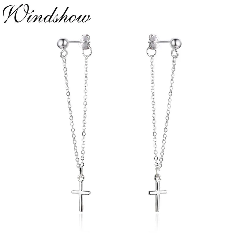 Cute Pure 925 Sterling Silver Cross Charms Pendientes Long Chain Dangle Earrings For Women Jewelry Girls Aros Aretes Kolczyki
Cute Pure 925 Sterling Silver Cross Charms Pendientes Long Chain Dangle Earrings For Women Jewelry Girls Aros Aretes Kolczyki