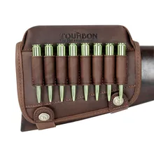 Riser-Pad Cartridges-Holder Tourbon Buttstock Rifle-Gun Cheek-Rest Shooting Real-Leather