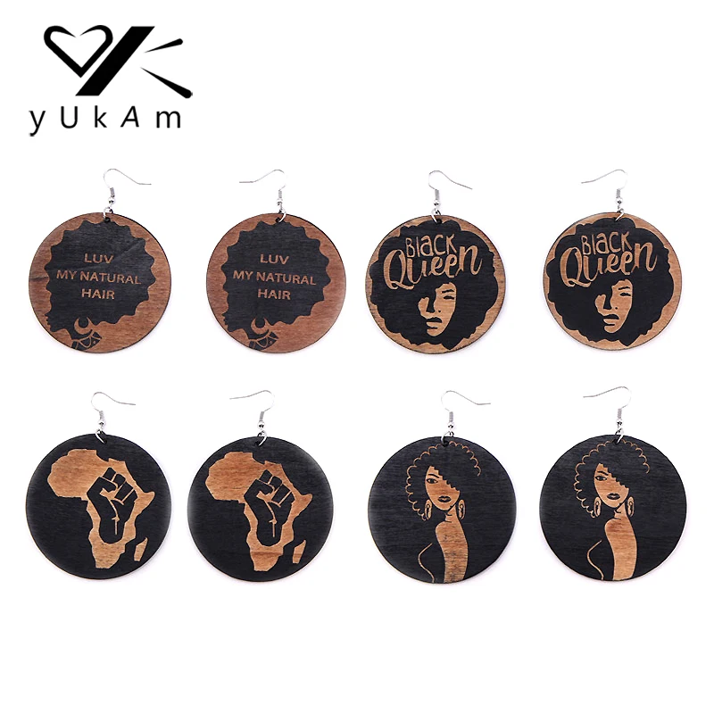 YUKAM Boho Ethnic Round African Map Printing Wooden Earrings Long Handmade Painting Carved Natural Wood Drop Earrings for Women
YUKAM Boho Ethnic Round African Map Printing Wooden Earrings Long Handmade Painting Carved Natural Wood Drop Earrings for Women