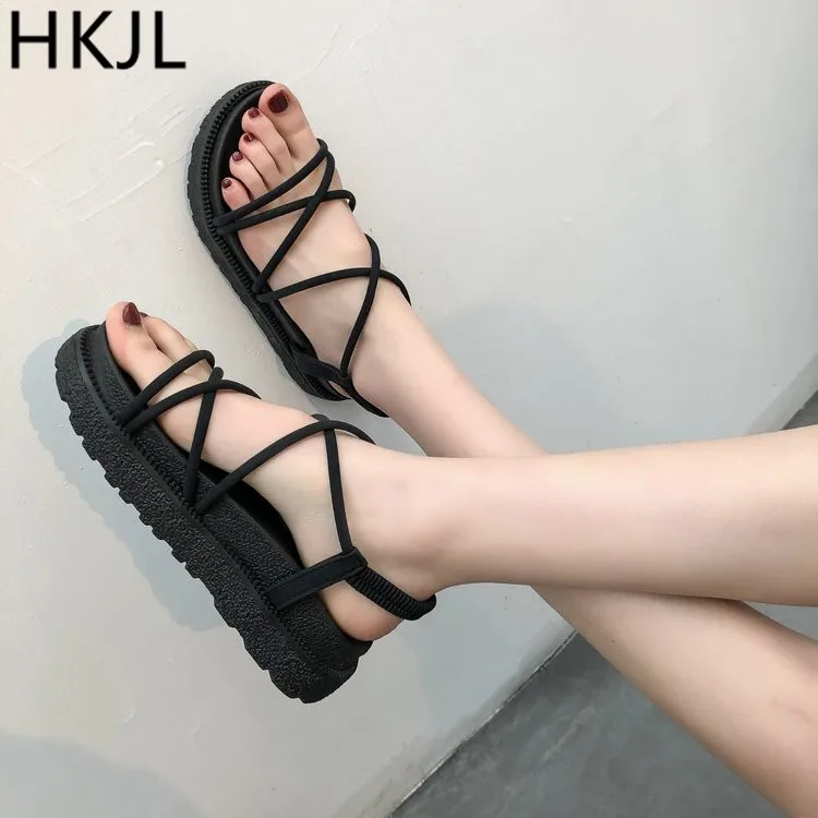 HKJL Fashion 2019 The women's sandal comes with a flat bottom and a stylish new hollow comfort women's sandals A091
HKJL Fashion 2019 The women's sandal comes with a flat bottom and a stylish new hollow comfort women's sandals A091
