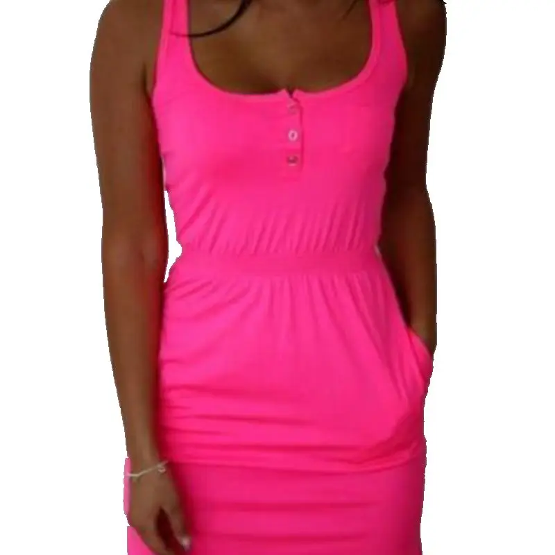 Women Summer Casual Sleeveless Button Evening Party Beach Slim Waist Dress Short Mini Dress 6-18
Women Summer Casual Sleeveless Button Evening Party Beach Slim Waist Dress Short Mini Dress 6-18