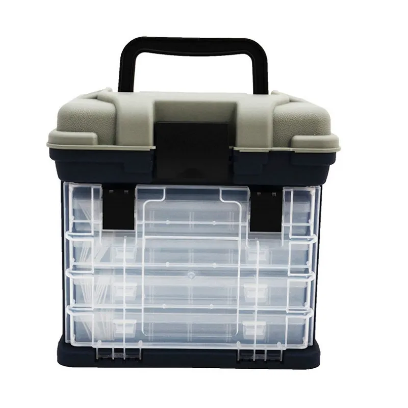 27cm*17cm*26cm Multi-Function Box Fishing Gear Box ABS Engineering Plastics Can Lift Can Be Back To Receive A Case Fishing Box
27cm*17cm*26cm Multi-Function Box Fishing Gear Box ABS Engineering Plastics Can Lift Can Be Back To Receive A Case Fishing Box