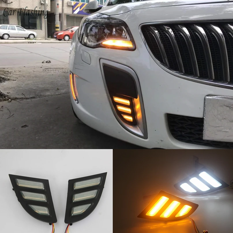 Car Flashing 2pcs For Buick Regal GS Opel Insignia 2010 - 2015 LED DRL Daytime Running Light Daylight yellow turn Signal lamp
Car Flashing 2pcs For Buick Regal GS Opel Insignia 2010 - 2015 LED DRL Daytime Running Light Daylight yellow turn Signal lamp