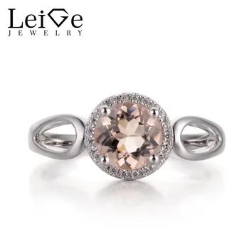 Leige Jewelry Pink Color Natural Morganite Gemstone Round Cut Prong Setting Promise Halo Ring For Woman Romantic Gift 925 Silver
Leige Jewelry Pink Color Natural Morganite Gemstone Round Cut Prong Setting Promise Halo Ring For Woman Romantic Gift 925 Silver