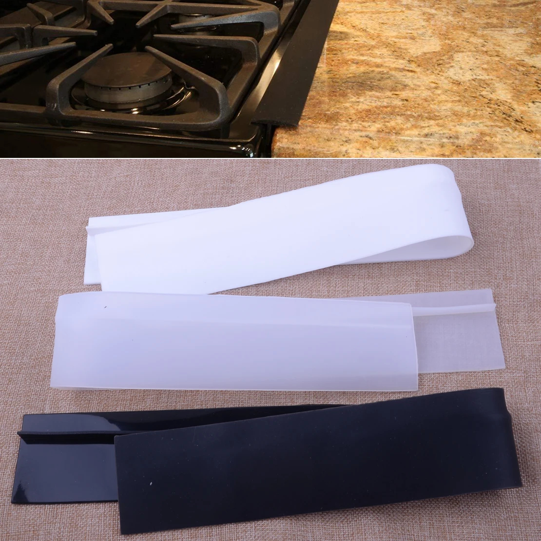 New 2pcs Kitchen Silicone Stove Counter Gap Cover Filler Seals Spills Oven Heat-Resistant Oil Dust Water Seal
New 2pcs Kitchen Silicone Stove Counter Gap Cover Filler Seals Spills Oven Heat-Resistant Oil Dust Water Seal