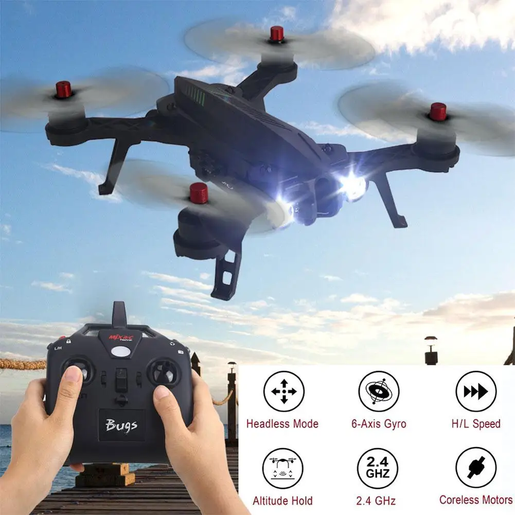 Professional Quadcopter Four-Axis Aircraft UAV Drone LED Lighting Party Compete for Speed 2.4GHz 4CH ABS MJX B6
Professional Quadcopter Four-Axis Aircraft UAV Drone LED Lighting Party Compete for Speed 2.4GHz 4CH ABS MJX B6