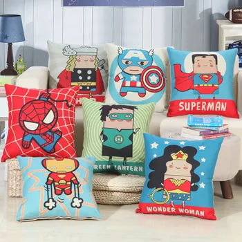 Cartoon Batman Superman Captain America Home Decor Cushion Linen Cotton Pillow Sofa Car Decorative Throw Pillow Capa Almofada
Cartoon Batman Superman Captain America Home Decor Cushion Linen Cotton Pillow Sofa Car Decorative Throw Pillow Capa Almofada