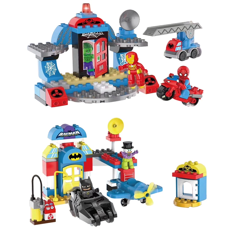 Legoing Marvel Super Heroes Movie Avengers Iron Man Spiderman Batman Blocks Toys For Children Compatible LEGOings Duplo Sets
Legoing Marvel Super Heroes Movie Avengers Iron Man Spiderman Batman Blocks Toys For Children Compatible LEGOings Duplo Sets