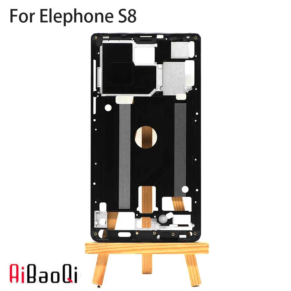 

AiBaoQi High-quality New Original Front Frame For Elephone S8 Front Housing Cover Case Assembly Replacement+3M adhesive