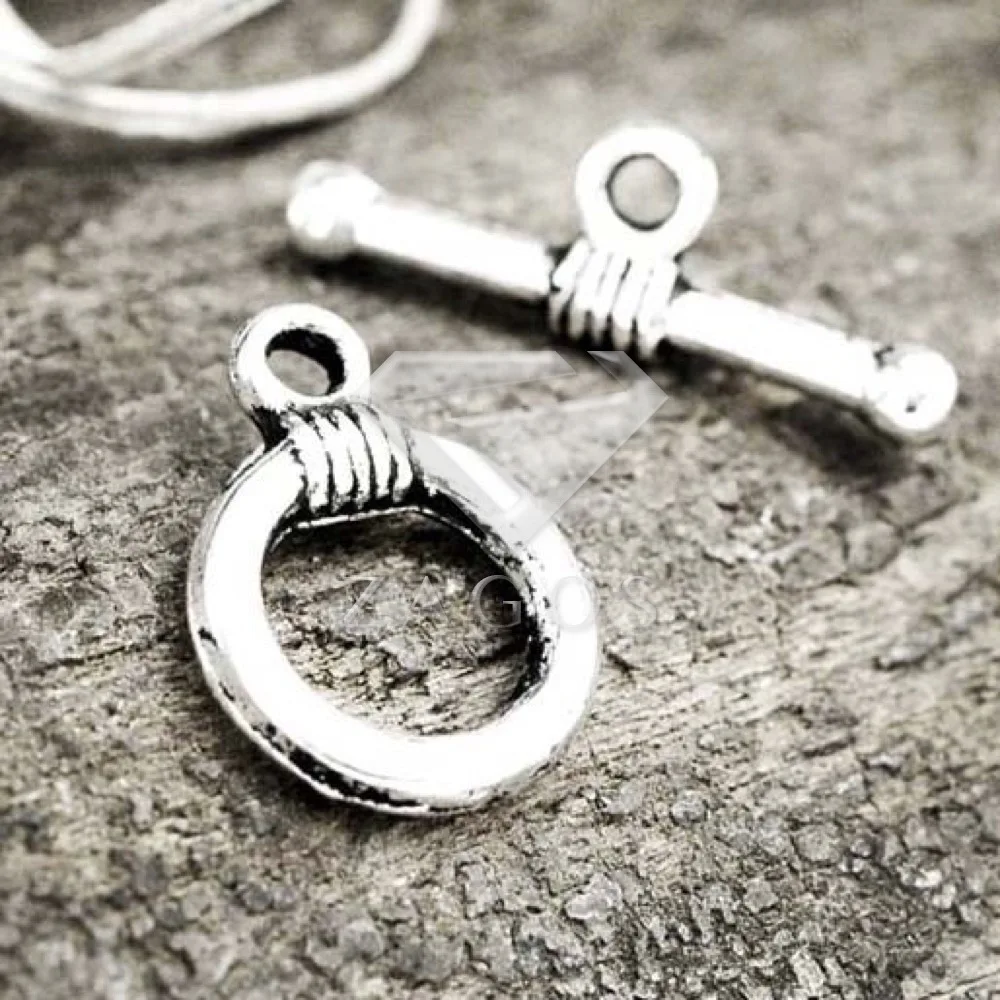80Pcs Tibetan/Antique Silver Tone Round Bar Ring Toggle Zinc Alloy Jewellry Making Findings Fit Bracelet Necklace TS0276
80Pcs Tibetan/Antique Silver Tone Round Bar Ring Toggle Zinc Alloy Jewellry Making Findings Fit Bracelet Necklace TS0276