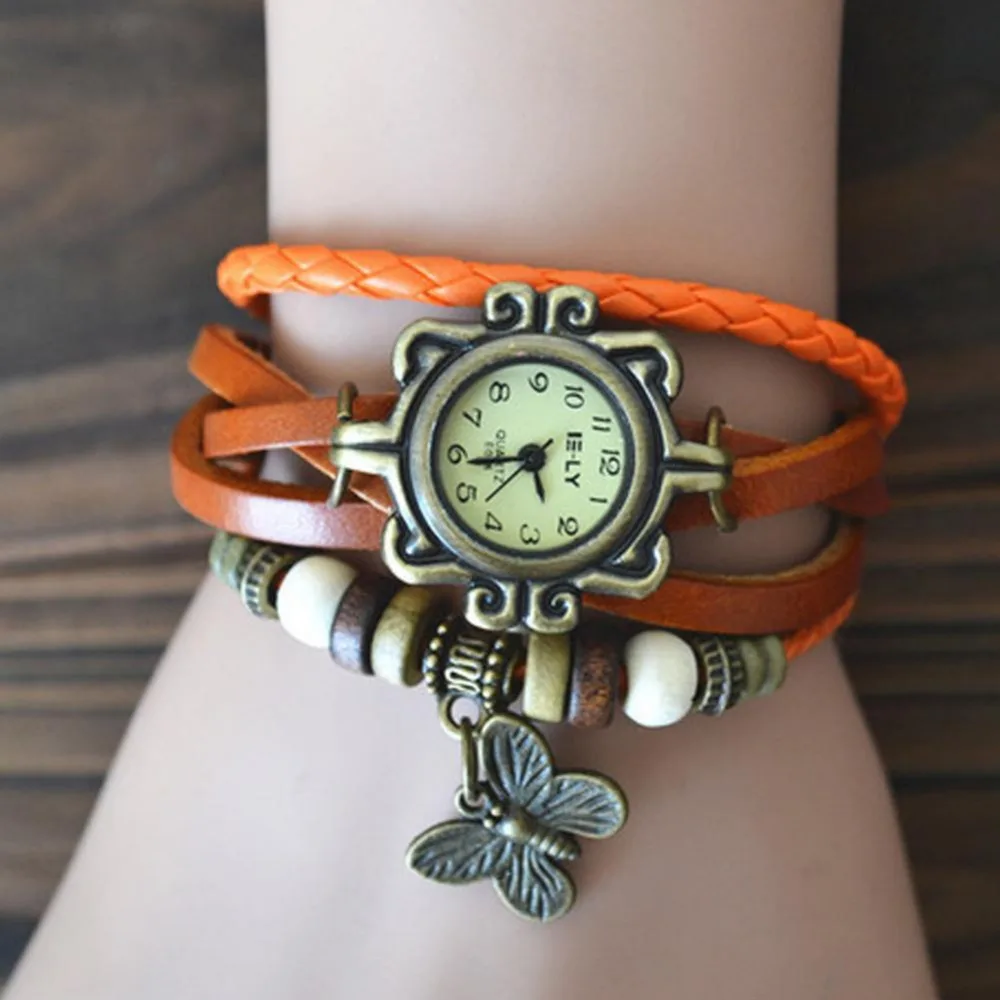 2017 New Fashion Women Quartz Movement Leather Butterfly Bracelet Wrist Watch Jewelry
2017 New Fashion Women Quartz Movement Leather Butterfly Bracelet Wrist Watch Jewelry
