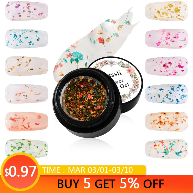 Mtssii Floral Fairy UV Gel Varnish 5ml Dried Flower Nail Gel Polish 12 Colors Natural Flower Fairy Gel DIY Nail Art Painting Gel
Mtssii Floral Fairy UV Gel Varnish 5ml Dried Flower Nail Gel Polish 12 Colors Natural Flower Fairy Gel DIY Nail Art Painting Gel