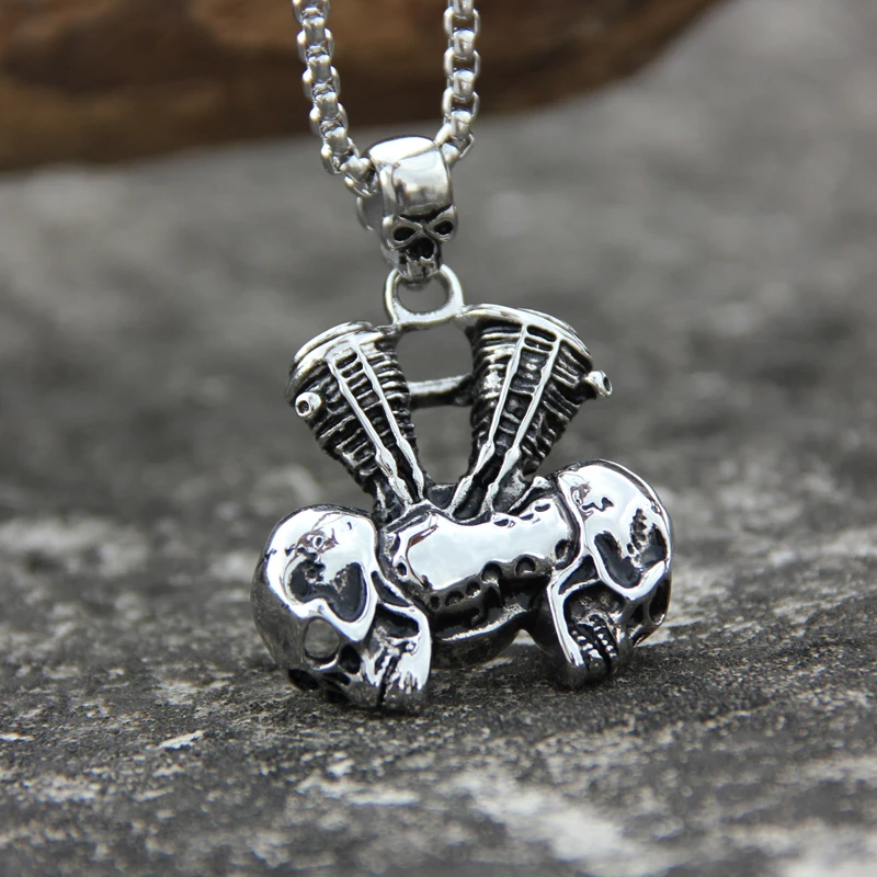 Original design stainless steel steam punk skull pattern pendant necklace for men personality accessory
Original design stainless steel steam punk skull pattern pendant necklace for men personality accessory