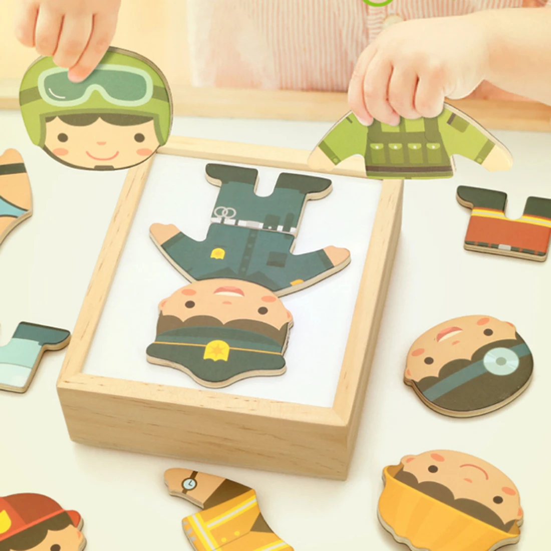 Wooden Profession Suit Changing Clothes Puzzle Set Kids Educational Puzzle Educational Wooden Toys For Children
Wooden Profession Suit Changing Clothes Puzzle Set Kids Educational Puzzle Educational Wooden Toys For Children
