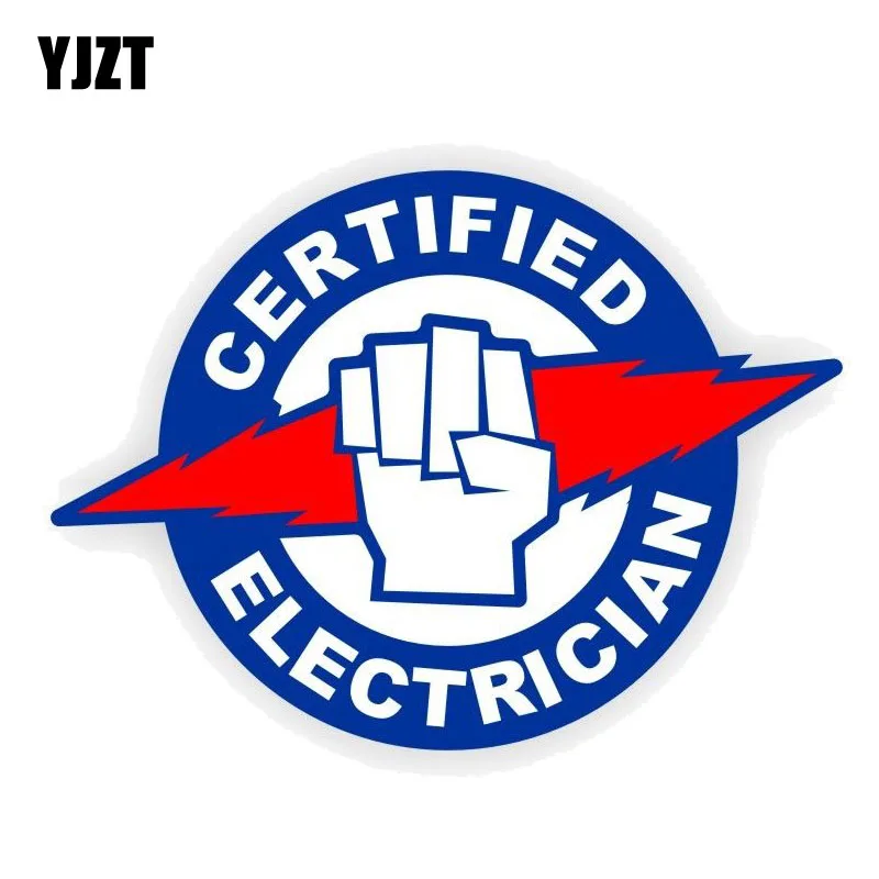 YJZT 15CM*10.9CM Car Sticker Personality Certified Electrician Funny PVC Decal 12-0415
YJZT 15CM*10.9CM Car Sticker Personality Certified Electrician Funny PVC Decal 12-0415