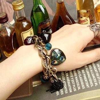 XUBCHC 1 PCS Trendy Big Peach Hearts Vintage Tassel Peacock Feathers Bracelet For Women Wholesale Prices
XUBCHC 1 PCS Trendy Big Peach Hearts Vintage Tassel Peacock Feathers Bracelet For Women Wholesale Prices